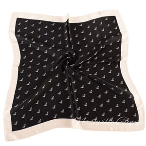SOLD OUT NWT Horse Print Bandana Neckerchief Black & Cream
